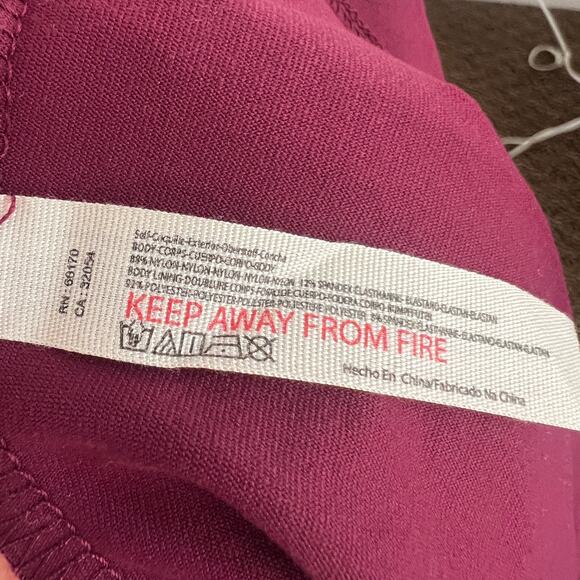 Intimately Free People Burgundy Square Neck Top Boho Coquette Romantic Medium - Picture 4 of 6